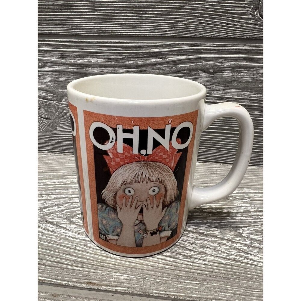 Mary Engelbreit Coffee Mug Cup Oh No Ann Estelle 4” Vintage 1990s READ